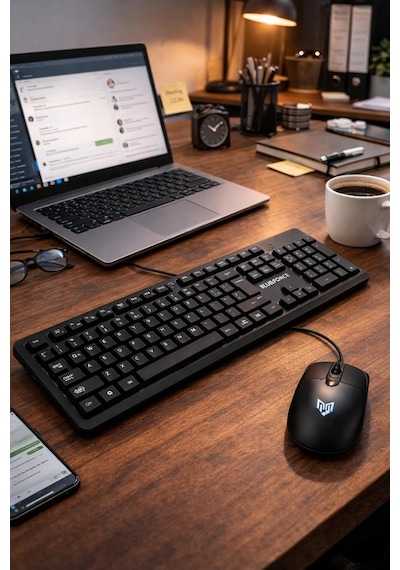Km-03 Usb Kablolu Klavye Mouse Set Türkçe Q Siyah Ergonomik Tasarım,usb Bağlantı, Sayısal Tuşlu Klavye, Optik Mouse, Windows Uyumlu, Siyah Diğer