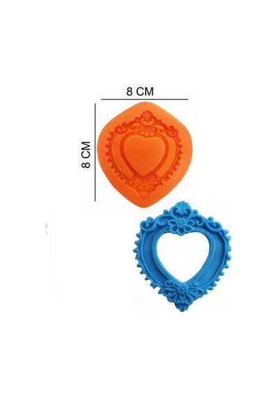 Şeker Hamur Kalıbı Silikon Çerçeve Kalpli 8 8 Cm