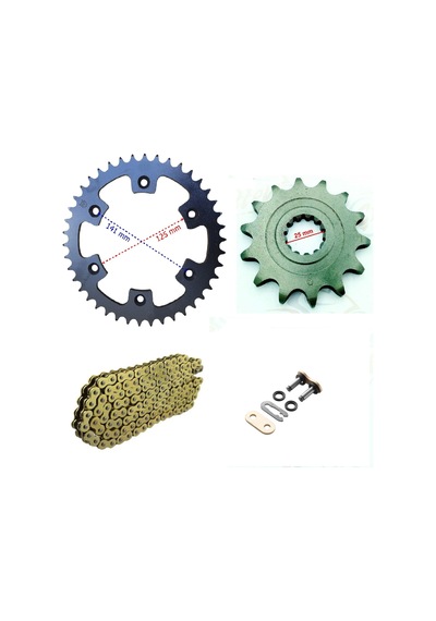Zincir Dişli Seti Cf Moto 450 Sr Oringli Gold Sarı Moto Eay