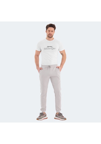 Slazenger  VENOM Erkek Fermuar Cepli Dar Paça Taş Gri Eşofman  Altı