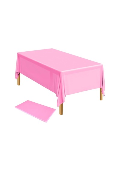Masa Örtüsü Baskısız Pembe Doğum Günü, Mevlit, Partiler İçin Masa Örtüsü 120x180 Tüm Yaşlar