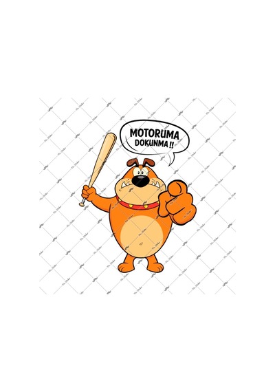 Wrn33 Motoruma Dokunma Kizgin Kopek Sticker