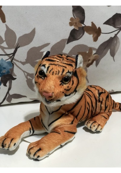 Sesli Kükreyen Kaplan 30cm Turuncu