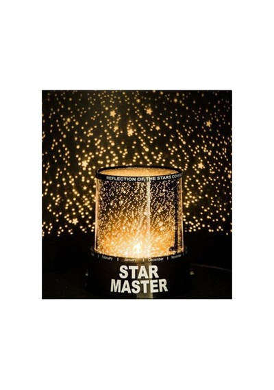 Plus Star Master Yıldızlı Renkli Duvar Tavan Yansıtma Gece Masa Lambası Siyah