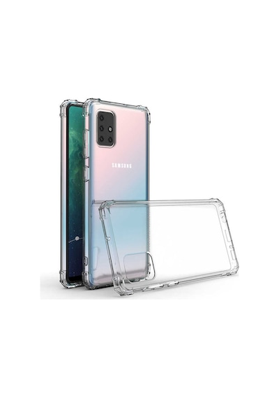 Samsung Uyumlu Galaxy A71 Kilif Köse Korumali Seffaf Silikon Kapak 406850338