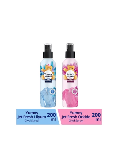 Yumoş Jet Fresh Orkide 200 ML + Jet Fresh Lilyum Giysi Spreyi 200 ML