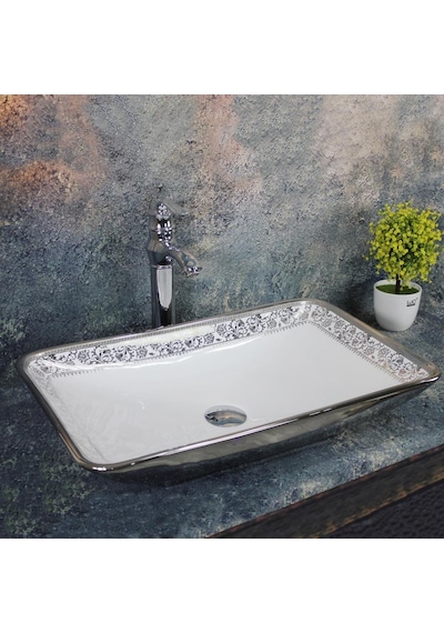 Eva Banyo Lena E-8221 Tezgah Üstü Porselen Lavabo