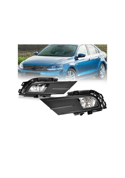 Autogp Vw Jetta Sis Lambası Farı Sağ Sol Takım Çerçeveli Ve Far Anahtarı2015+