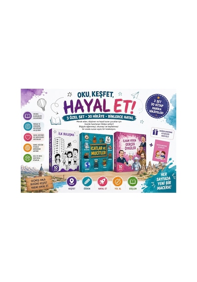 Model Oku, Keşfet, Hayal Et 30 Kitap Eğitici Hikâye Seti
