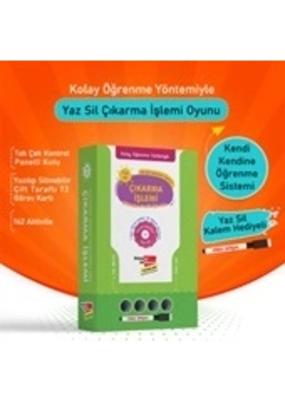 Kolay Öğrenme Yöntemiyle Yaz Sil Çıkarma İşlemi Oyunu