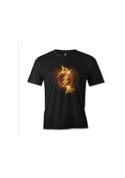 Flash - Lightening Siyah Erkek Tshirt