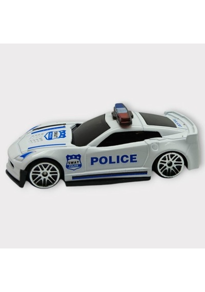 Metal Mini Polis Arabası 8 Cm - Polis - 1 Siyah