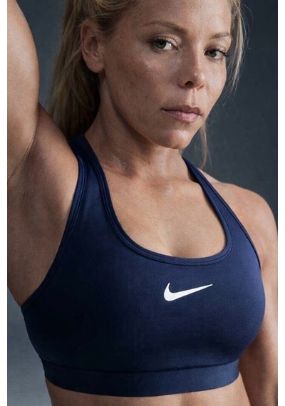 Nike Training Swoosh Medium Support Sports Bra Kadın Spor Sütyen Bra Lacivert