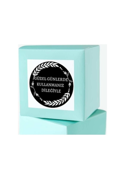 Güzel Günlerde Kullanmanız Dileğiyle Kuşe Etiket 5x5 Cm - 40 Adet Çok Renkli