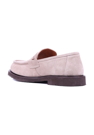 Shoetyle - Hakiki Süet Deri Bej Rengi Erkek Loafer - 250-1975 -1541