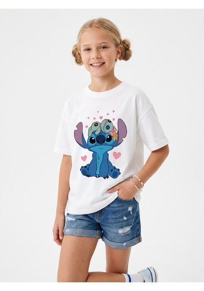 Sea Bubbles Stitch Çocuk Tişört St10382 BEYAZ