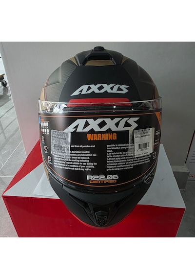 Kapalı Kask Axxıs Mat Gold Siyah L