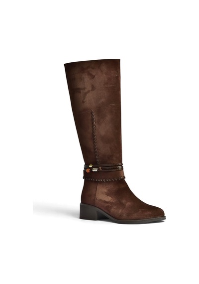 Fox Shoes Z820312802 Kahverengi Süet Kadın Çizme