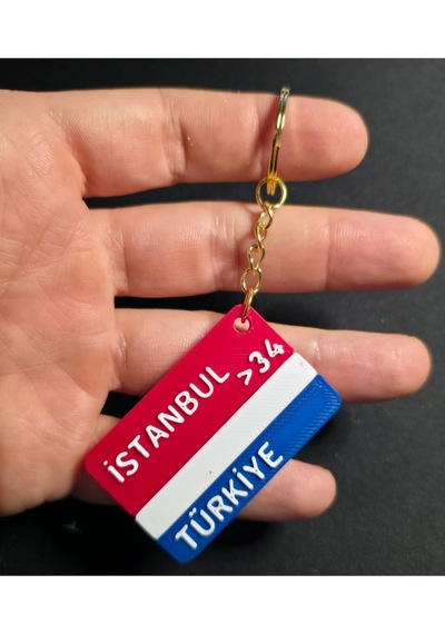 İstanbul Şehir İl Plakalık Anahtarlık