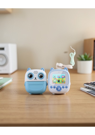 Mini Dijital Kamera With Termal Yazıcı Uczzzprinterkamera-5 Mavi