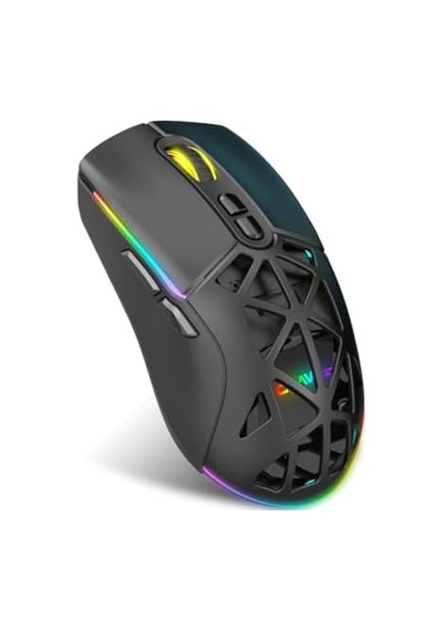 Nexus Air Kablosuz 10000 Dpi Pixart Pmw3325 Sensör Makro Yazılımlı & Değiştirilebilir Kapaklı Rgb Kablosuz Gaming Mouse - Siyah