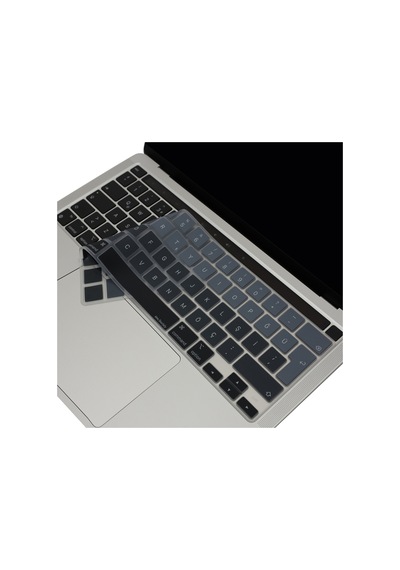 McStorey Apple Uyumlu MacBook Pro 13 Klavye Koruyucu Silikon Türkçe Q Ters L Enter M1 M2 A2338 A2289 A2251 Pembe Mavi