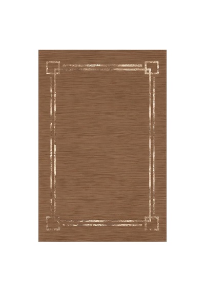 Kartela Halı Seno Halı Kaymaz Taban Makinede Yıkanabilir Halı Kahverengi - 120 X 180 Cm