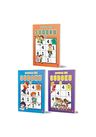 Çocuklar İçin Sudoku Seti - 3 Kitap Takım - Ramazan Oktay - Beyaz Balina Yayınları