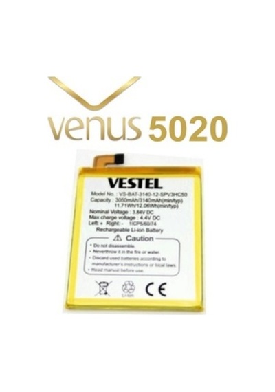 Senalstore Vestel Venüs V3 5020 Uyumlu Pil Batarya 3050 Mah