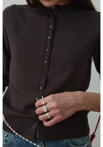 Suud Collection Acı Kahve Arya Triko Hırka