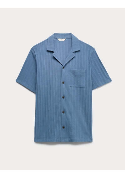 Marks & Spencer Jersey Pijama Üstü T07005230 Mavi