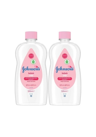 Johnsons Baby Bebek Yağı 500 Ml Nemlendirici Pembe 2'li Set