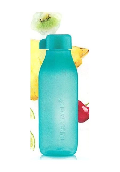 Tupperware Eko Şişe 500 Ml Vidalı Kapak Kare Turkuaz Hsgl N1141667