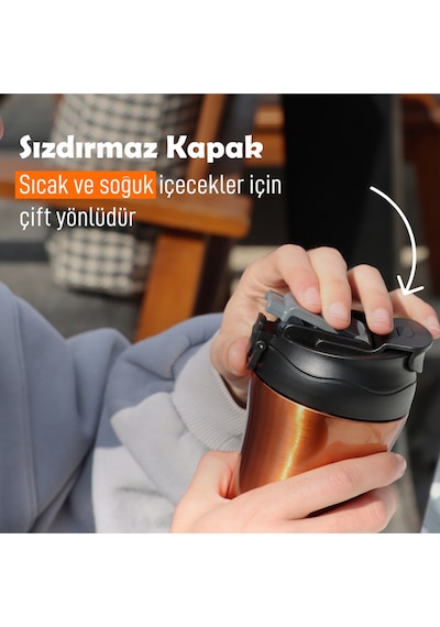 Any Morning Sı232021 İki Ağızlı Termos Mug Bakır 400 Ml
