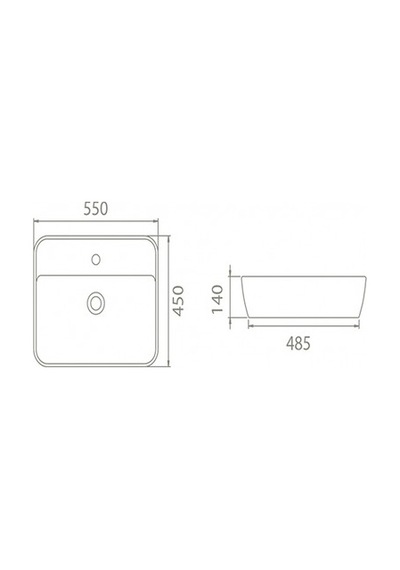 55 Cm Tezgah Üstü Seramik İle Fonksiyonel Lavabo 508 Yeşil