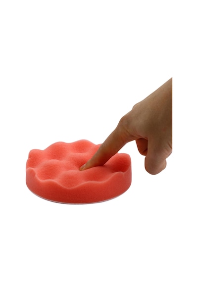 Oto Araç Araba Pasta Cila Polisaj Yumurta Ped Sünger 115 Mm Cırtlı Parlatıcı Çizik Giderici Parlatma Pet