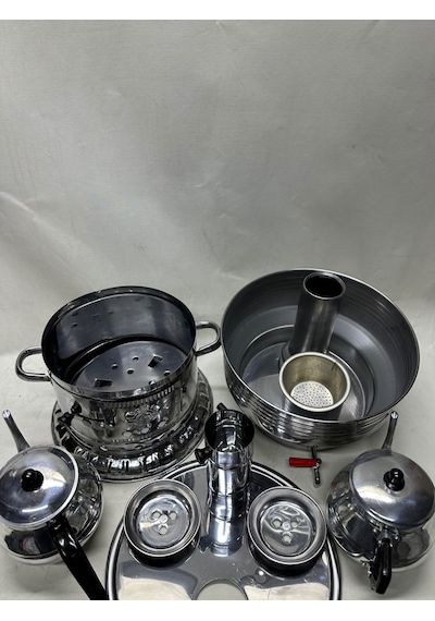 12 Litre Çift Musluklu Semaver + 2 Adet Büyük Demlik Hediyeli Krom