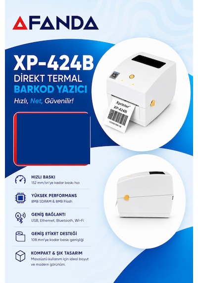 Afanda Xprinter Xp-424b Barkod Yazıcı