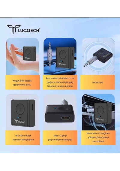 Şarj Edilebilir Aux Bluetooth Müzik Alıcı Kiti - Lt465s942
