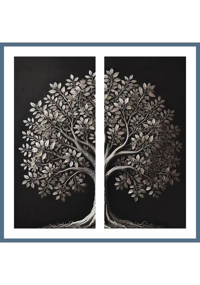 Buradabulabilirsin 2li Eskitme Krom Ağaç Kanvas Tablo 60x120cm X2 Bbz