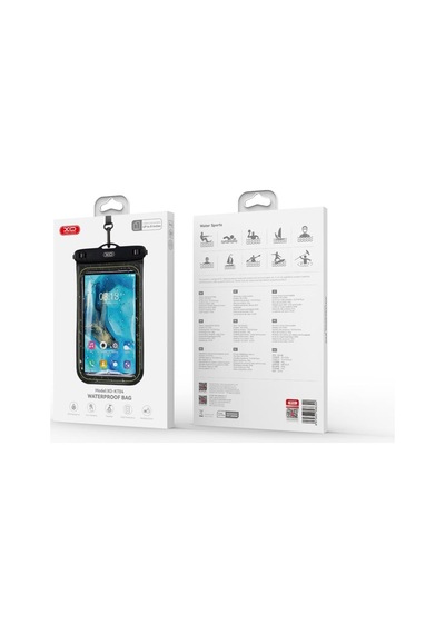 Kt04 Su Geçirmez Cep Telefonu Kılıfı Ve Boyun Askısı - Siyah Ipx8 Pvc Sünger