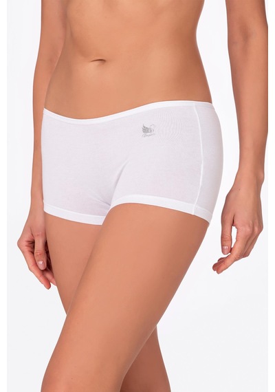 Kadın Modal Boxer Şort Beyaz Kompedan K23920 Beyaz