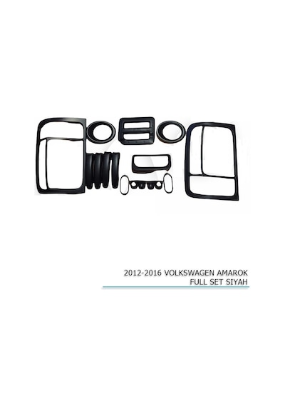 Volkswagen Amarok Uyumlu Full Set Siyah 2012-2016 Parça