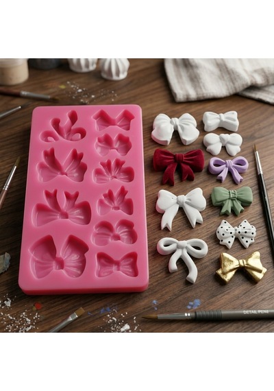 10 Lu Mini Fiyonk Silikon Kalıp 15x8 Cm