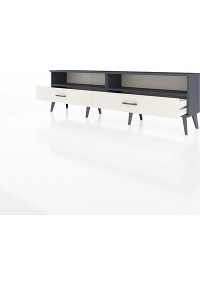 Arges Tv Ünitesi 2 Raflı 2 Çekmeceli 176x30x51 Antrasit-antrasit/aytaşı Antrasıt/aytası Arges Tv Ünitesi 2 Raflı 2 Çekmeceli 176x30x51 Antrasit-antrasit/aytaşı Antrasıt/aytası