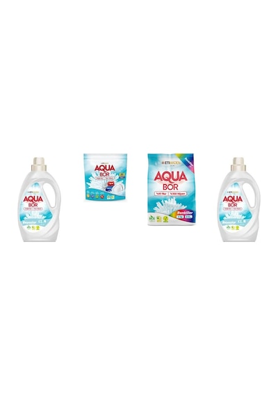 Aquabor Doğal Mineralli Sıvı Beyaz + Tablet + 4 Kg Renkliler + Sıvı Beyaz 4 Lü Set 59973010