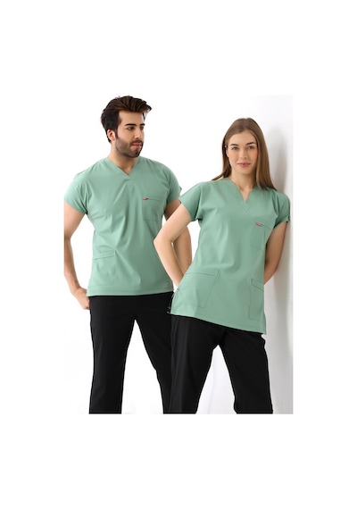 Bflex Unisex Likralı Yarasa Kol Tek Üst - 6428 Çağla Yeşili-12120 6428 Çağla Yeşili