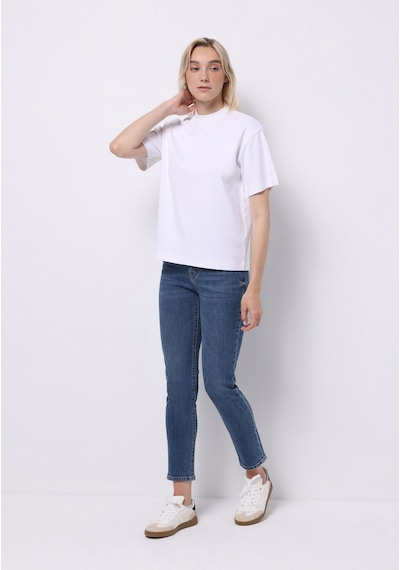 Colins Regular Fit Yuvarlak Yaka Düz Kadın Beyaz Kısa Kol Tişört Cl1076097 Q1.v2 Ofw Beyaz Colins Regular Fit Yuvarlak Yaka Düz Kadın Beyaz Kısa Kol Tişört Cl1076097 Q1.v2 Ofw Beyaz