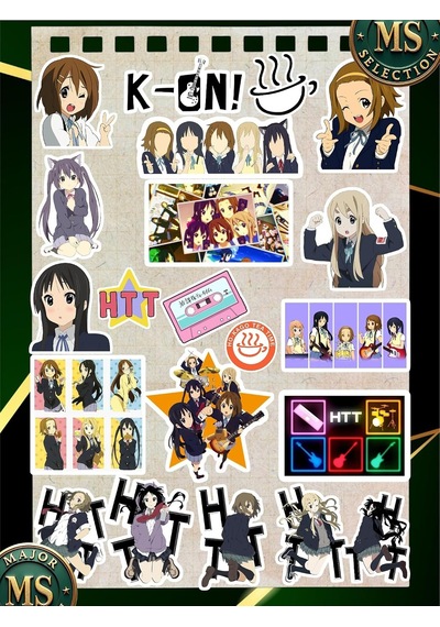 K-on Anime Sticker Seti 21 Adet Suya Dayanıklı Htt Ho-kago Tea Time Çıkartma Paketi Laptop, Telefon, Valiz Ve Defter İçin Sticker 3-5 Cm