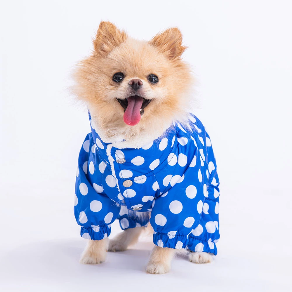 Dots Polarlı Kedi Köpek Tulum Yağmurluk